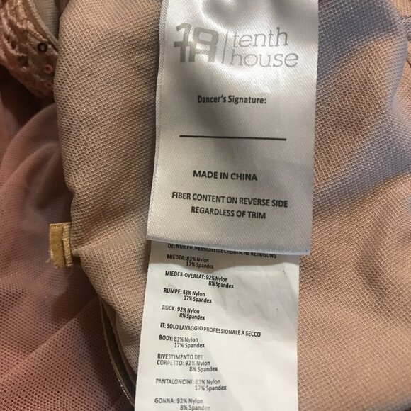 Tenth House Rose Halter Style Dance Dress Costume Sequin Lace Top Adult size S - Picture 4 of 6